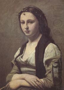 Jean Baptiste Camille  Corot Woman with a Pearl (mk05) china oil painting image